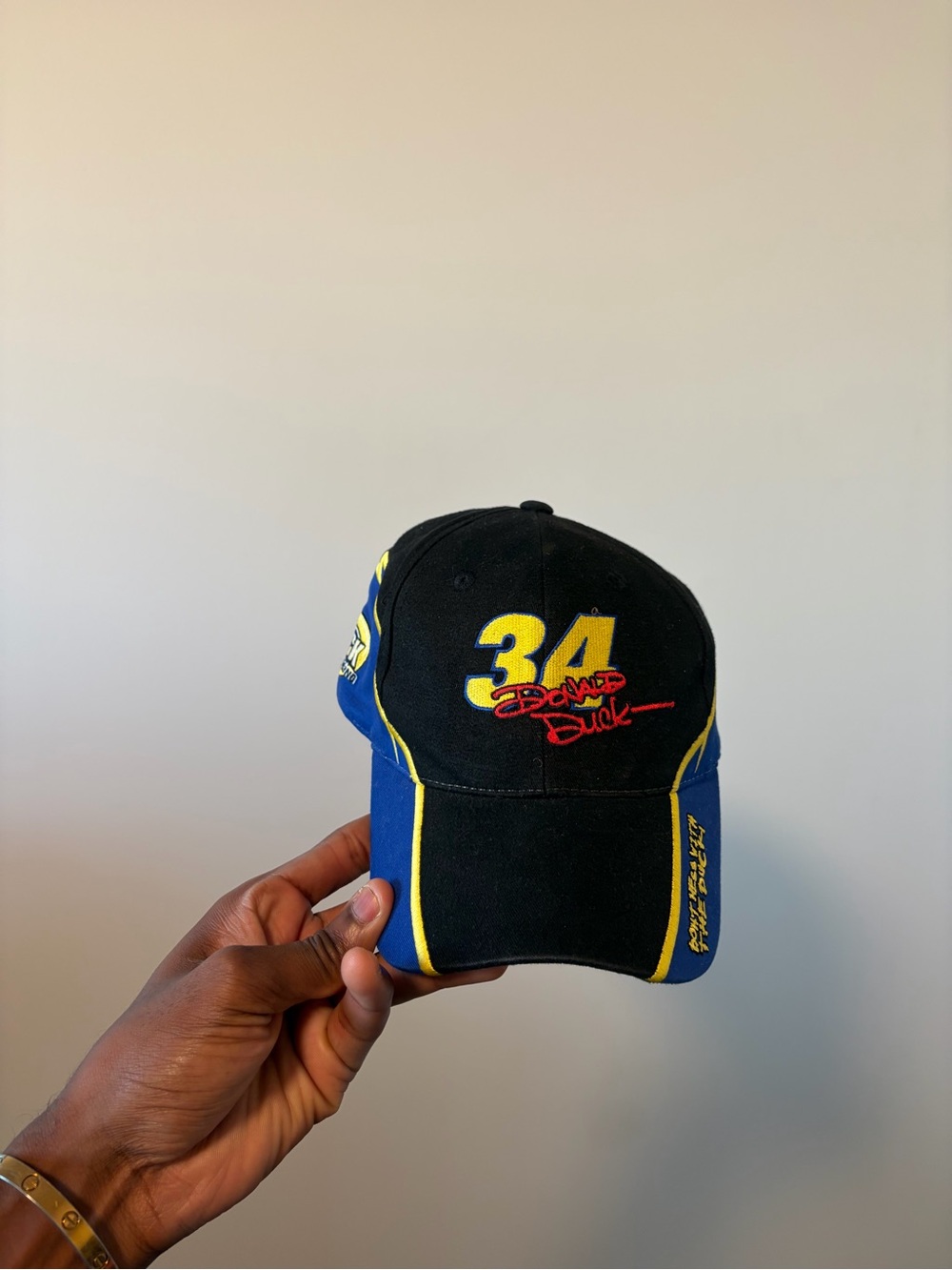 Disney 34 Racing Baseball Cap in Black and Blue